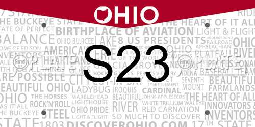 S23 Ohio License Plate