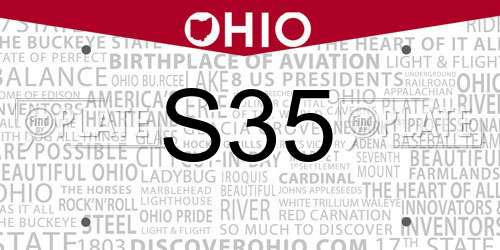 S35 Ohio License Plate