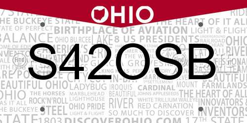S42OSB Ohio License Plate