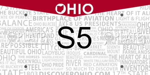S5 Ohio License Plate