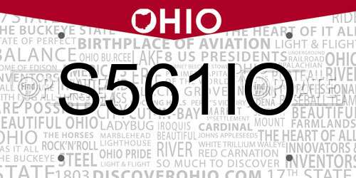 S561IO Ohio License Plate