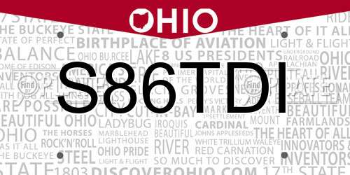S86TDI Ohio License Plate