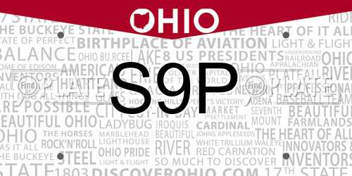 S9P Ohio License Plate