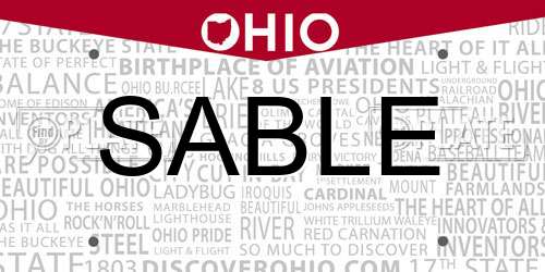 SABLE Ohio License Plate