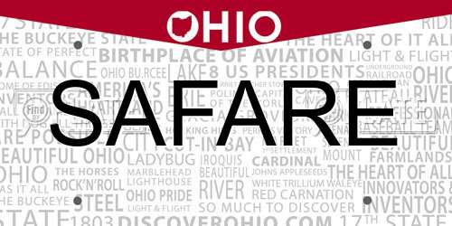 SAFARE Ohio License Plate