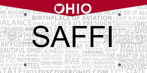 SAFFI Ohio License Plate
