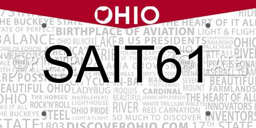 SAIT61 Ohio License Plate