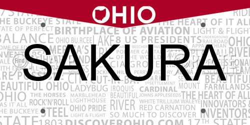 SAKURA Ohio License Plate