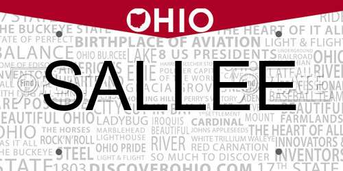 SALLEE Ohio License Plate