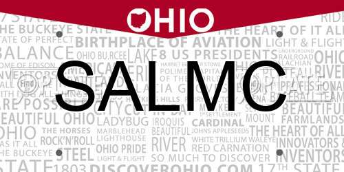 SALMC Ohio License Plate