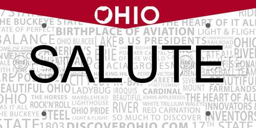 SALUTE Ohio License Plate