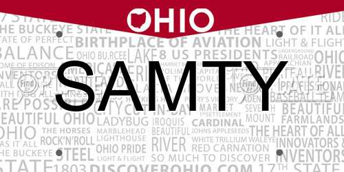 SAMTY Ohio License Plate
