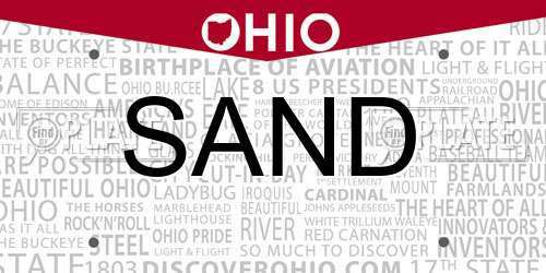 SAND Ohio License Plate