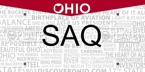 SAQ Ohio License Plate