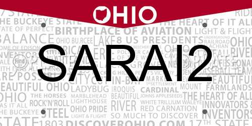 SARAI2 Ohio License Plate