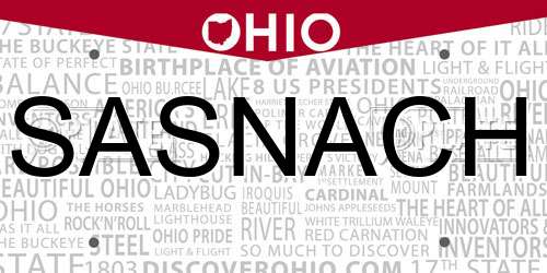 SASNACH Ohio License Plate