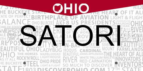 SATORI Ohio License Plate