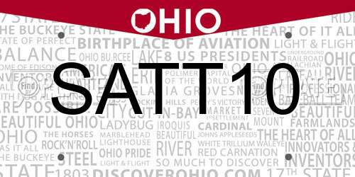 SATT10 Ohio License Plate