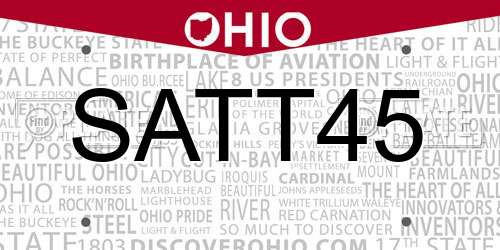 SATT45 Ohio License Plate