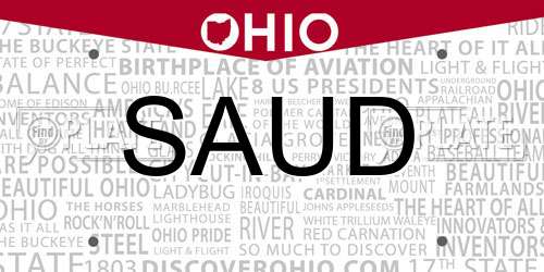 SAUD Ohio License Plate