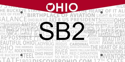 SB2 Ohio License Plate
