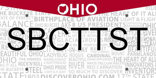 SBCTTST Ohio License Plate