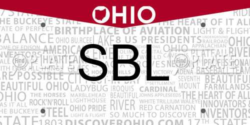 SBL Ohio License Plate