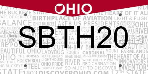 SBTH20 Ohio License Plate