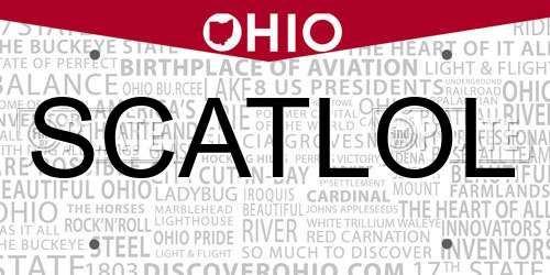 SCATLOL Ohio License Plate