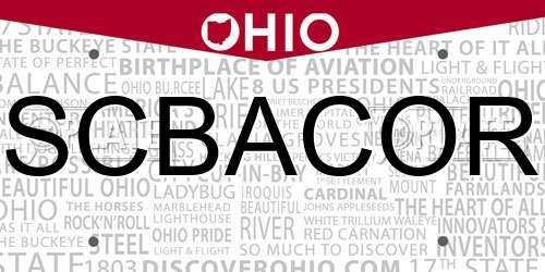 SCBACOR Ohio License Plate