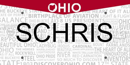 SCHRIS Ohio License Plate