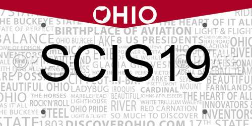 SCIS19 Ohio License Plate