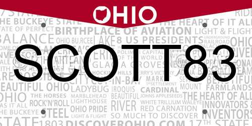 SCOTT83 Ohio License Plate