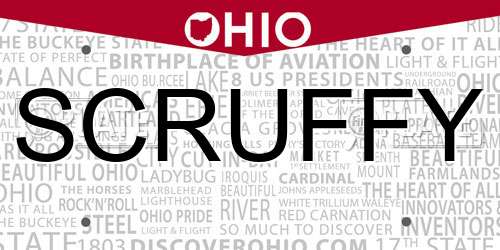 SCRUFFY Ohio License Plate