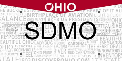 SDMO Ohio License Plate