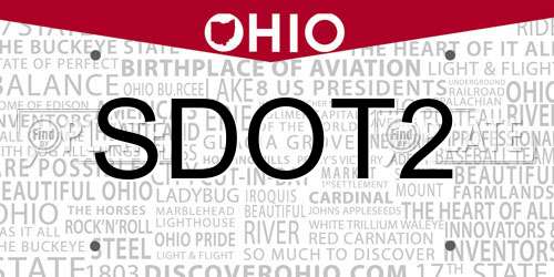SDOT2 Ohio License Plate