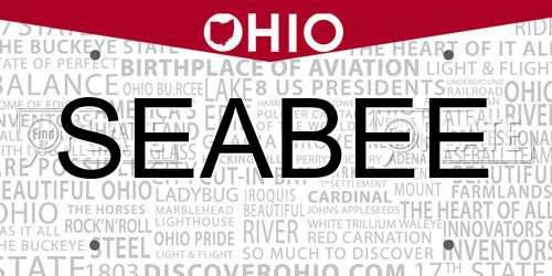 SEABEE Ohio License Plate