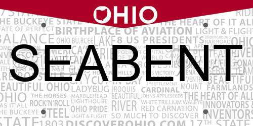 SEABENT Ohio License Plate