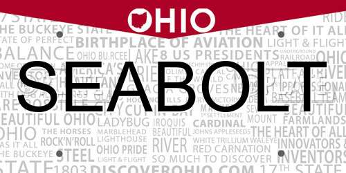 SEABOLT Ohio License Plate