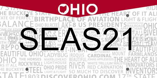 SEAS21 Ohio License Plate