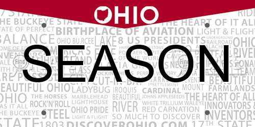 SEASON Ohio License Plate