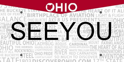 SEEYOU Ohio License Plate