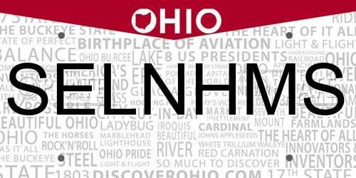SELNHMS Ohio License Plate