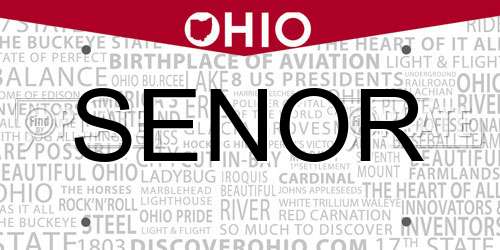SENOR Ohio License Plate
