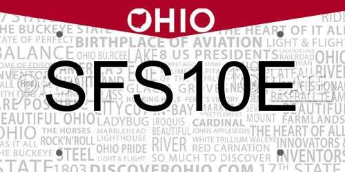 SFS10E Ohio License Plate