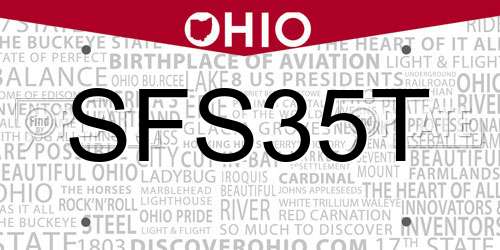SFS35T Ohio License Plate