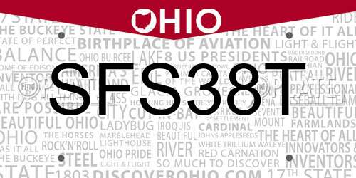 SFS38T Ohio License Plate