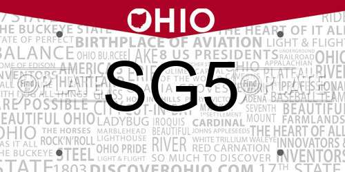 SG5 Ohio License Plate