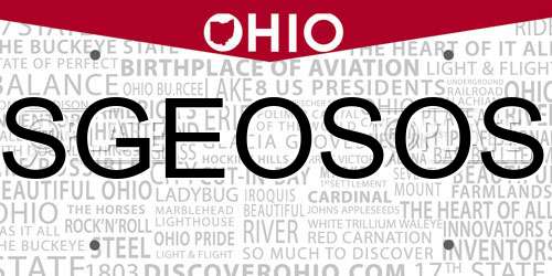 SGEOSOS Ohio License Plate