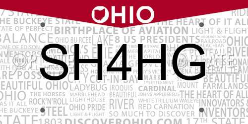 SH4HG Ohio License Plate